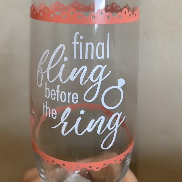 Bachelorette Party Glasses- Favors- Glass- Final Fling Before the Ring - Picture 2 of 4